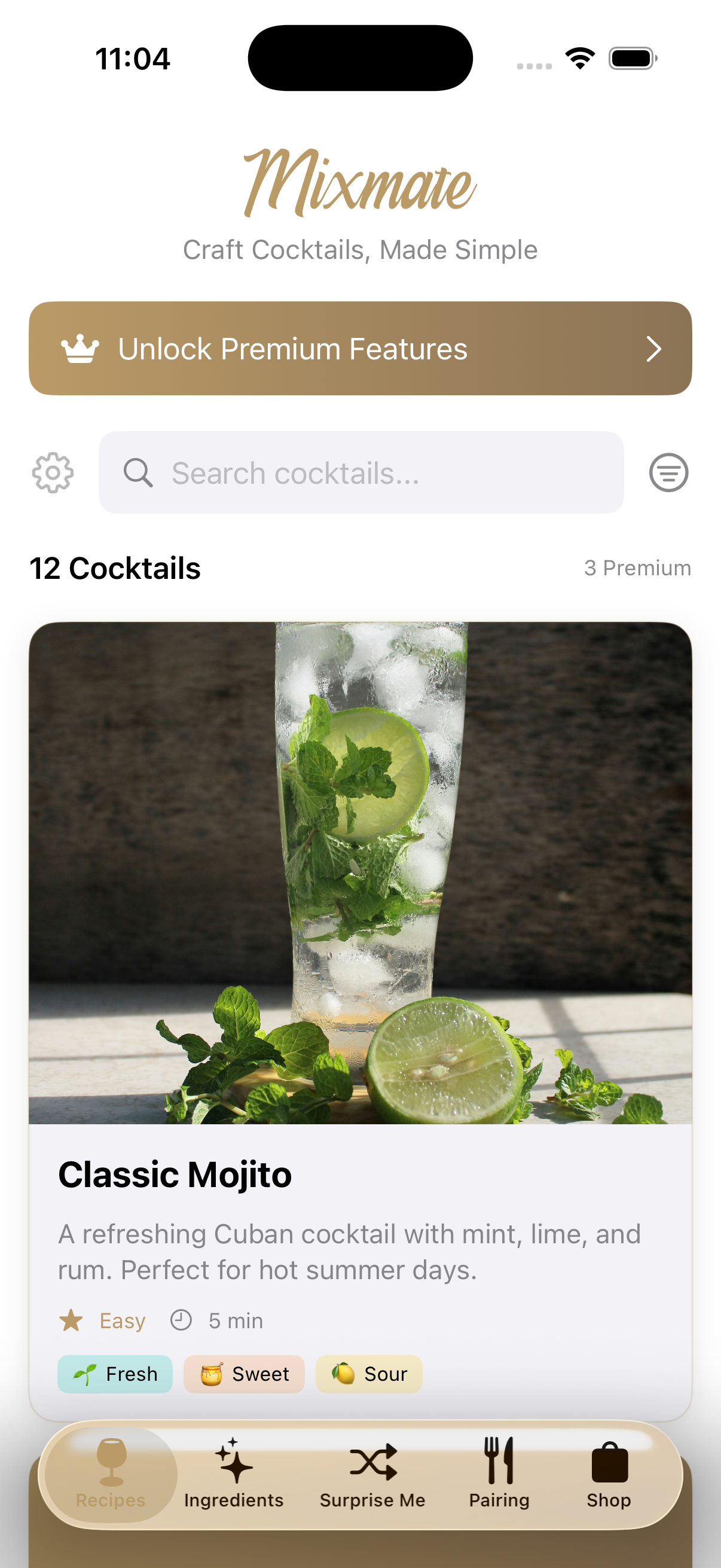 MixMate App Screenshot